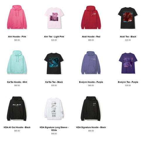 K/DA ALL OUT联动产品线 转型服装厂的创新之路